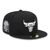 Men's New Era  Black Chicago Bulls Evergreen 59FIFTY Fitted Hat