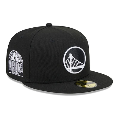 Men's New Era  Black Golden State Warriors Evergreen 59FIFTY Fitted Hat