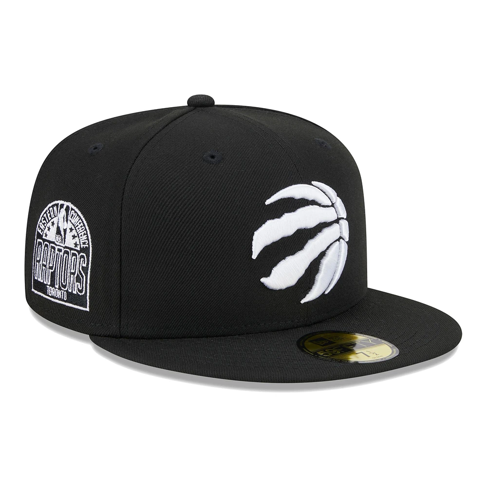 Men's New Era  Black Toronto Raptors Evergreen 59FIFTY Fitted Hat