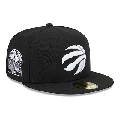 Men's New Era  Black Toronto Raptors Evergreen 59FIFTY Fitted Hat