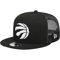 Men's New Era  Black Toronto Raptors Evergreen 9FIFTY Snapback Hat