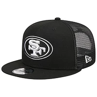 Men's New Era Black San Francisco 49ers  Main Trucker 9FIFTY Snapback Hat