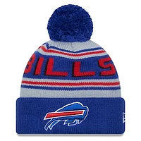 Men's New Era Royal Buffalo Bills Main Cuffed Knit Hat with Pom