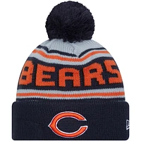 Men's New Era Navy Chicago Bears Main Cuffed Knit Hat with Pom