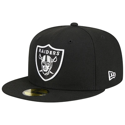 Men's New Era Black Las Vegas Raiders Evergreen 59FIFTY Fitted Hat