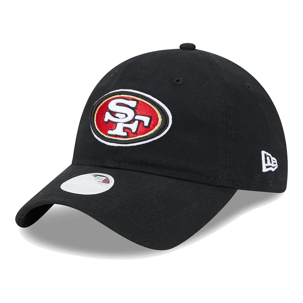 Women's New Era  Black San Francisco 49ers  Main Core Classic 2.0 9TWENTY Adjustable Hat