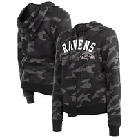 Women's New Era  Black Baltimore Ravens Camo Full-Zip Hoodie