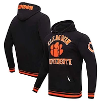 Men's Pro Standard Black Clemson Tigers Classic Stacked Logo Pullover Hoodie