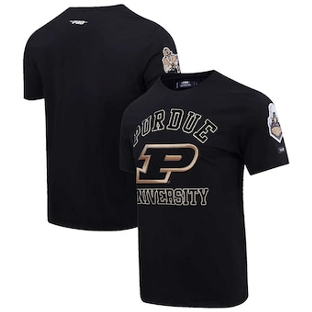 Men's Pro Standard Black Purdue Boilermakers Classic Stacked Logo T-Shirt