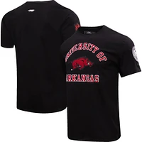 Men's Pro Standard Black Arkansas Razorbacks Classic Stacked Logo T-Shirt