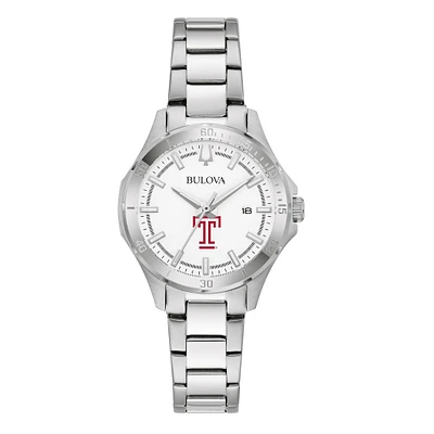 Women's Bulova Silver Temple Owls Stainless Steel Classic Sport Watch