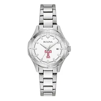 Women's Bulova Silver Temple Owls Stainless Steel Classic Sport Watch