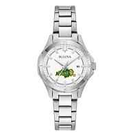 Women's Bulova Silver NDSU Bison Stainless Steel Classic Sport Watch