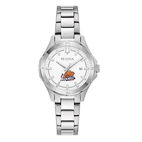 Women's Bulova Silver Bucknell Bison Stainless Steel Classic Sport Watch
