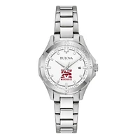 Women's Bulova Silver Morehouse Maroon Tigers Stainless Steel Classic Sport Watch