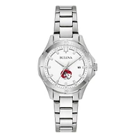 Women's Bulova Silver Winston-Salem State Rams Stainless Steel Classic Sport Watch