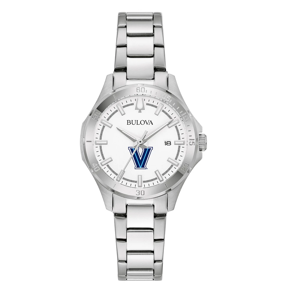 Women's Bulova Silver Villanova Wildcats Stainless Steel Classic Sport Watch