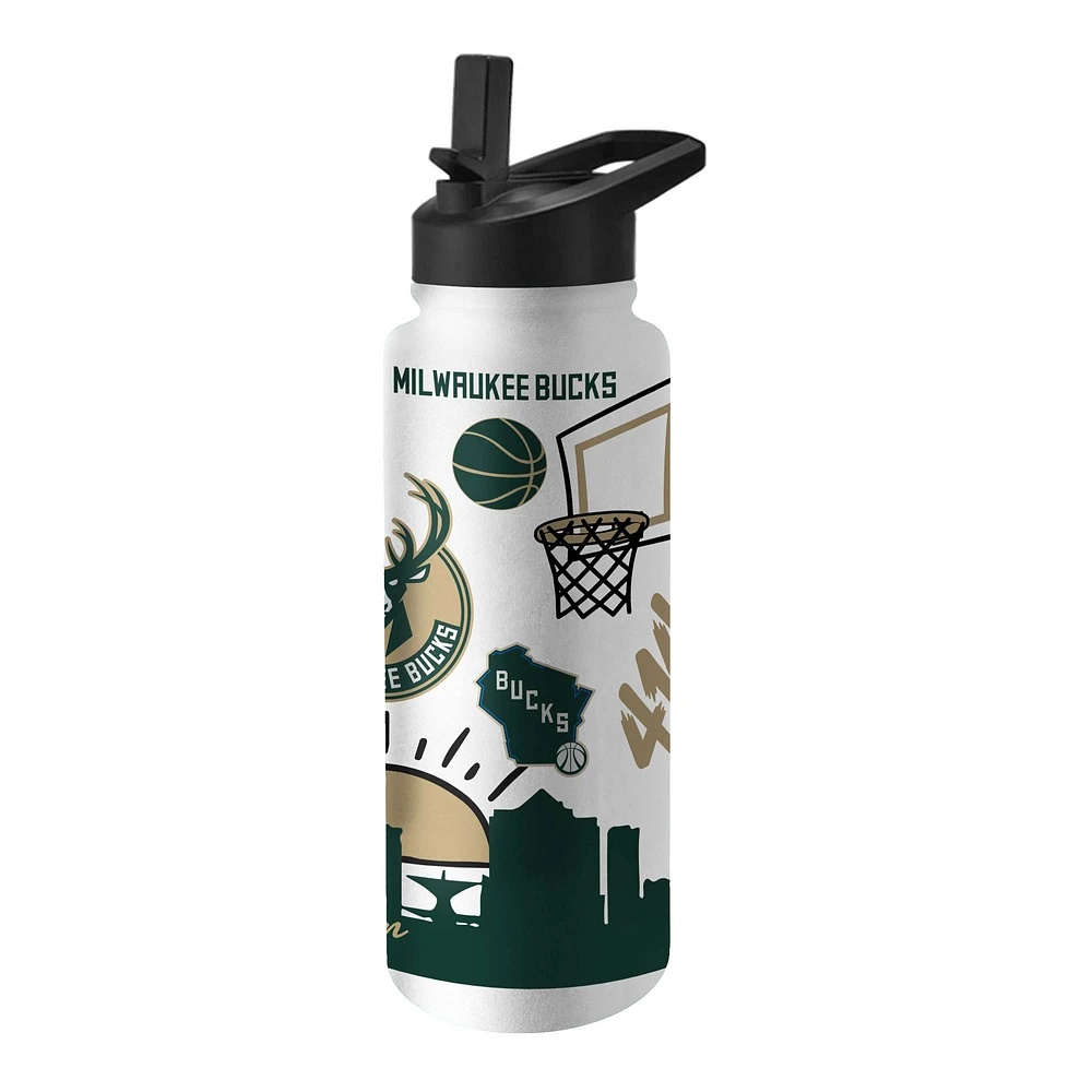 Milwaukee Bucks 34oz. Native Quencher Bottle