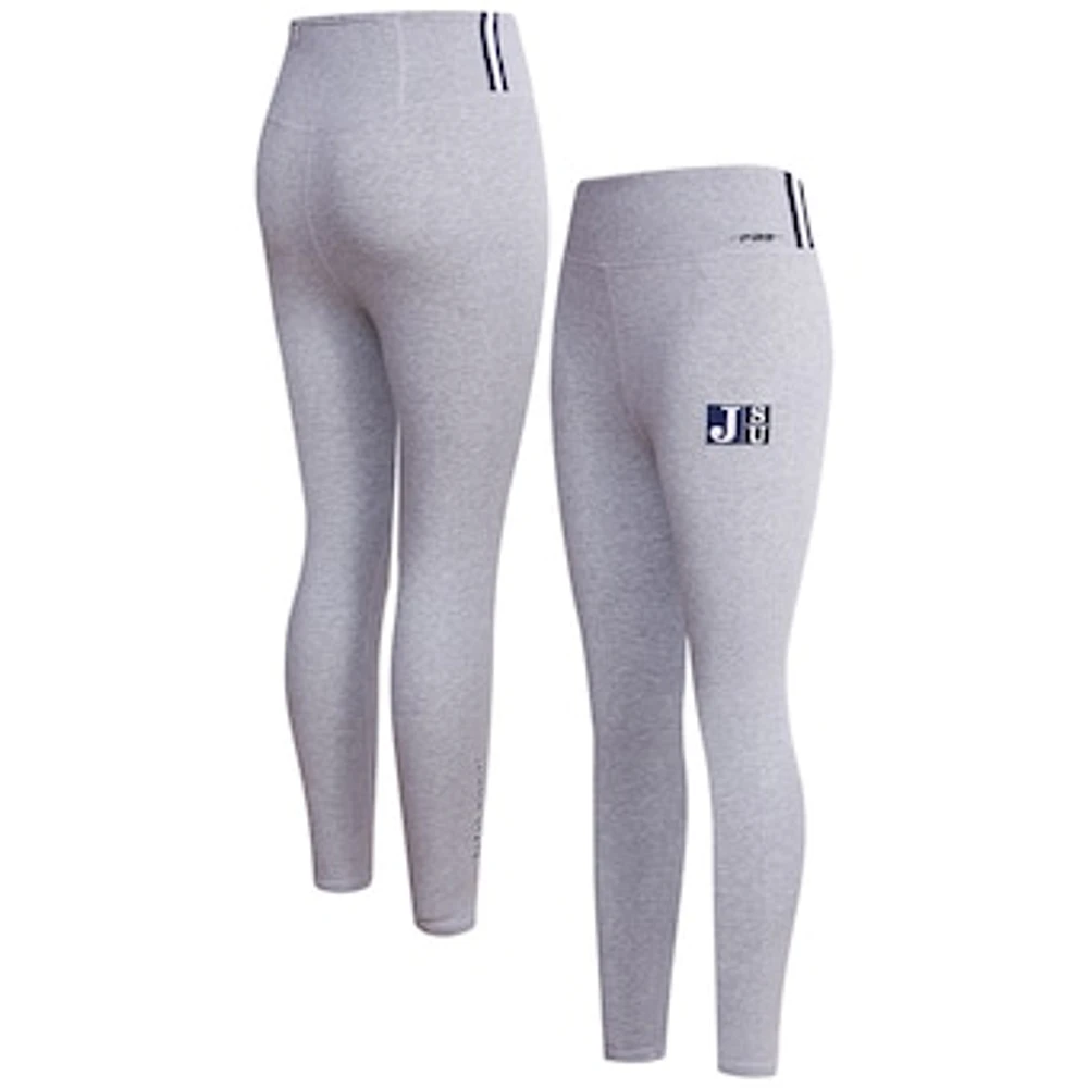 Women's Pro Standard Heather Gray Jackson State Tigers Classic 3-Hit Jersey Leggings