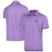 Men's FootJoy Purple WM Phoenix Open Lisle Tossed Tulips Polo