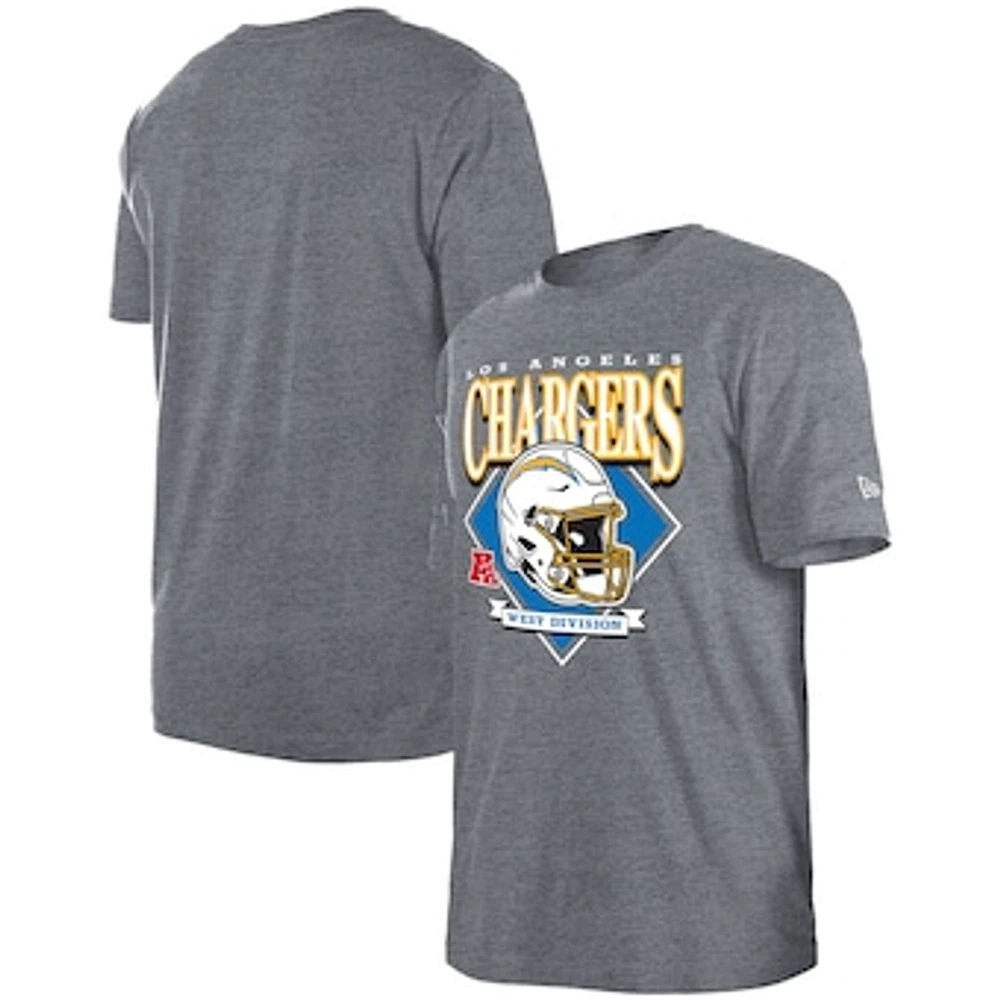 Men's New Era Gray Los Angeles Chargers Team Logo T-Shirt