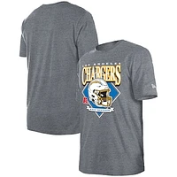 Men's New Era Gray Los Angeles Chargers Team Logo T-Shirt