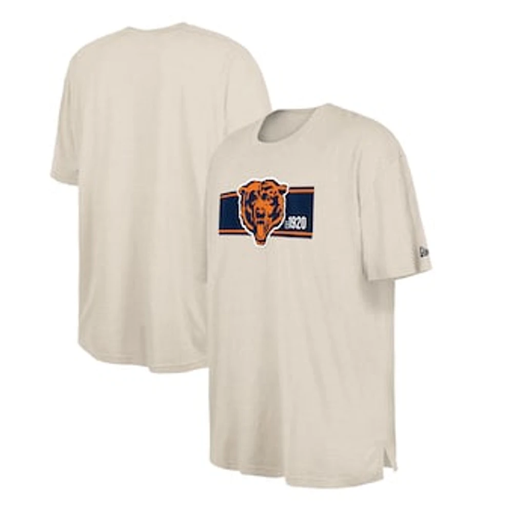 Men's New Era  Cream Chicago Bears Third Down Big & Tall Historic T-Shirt