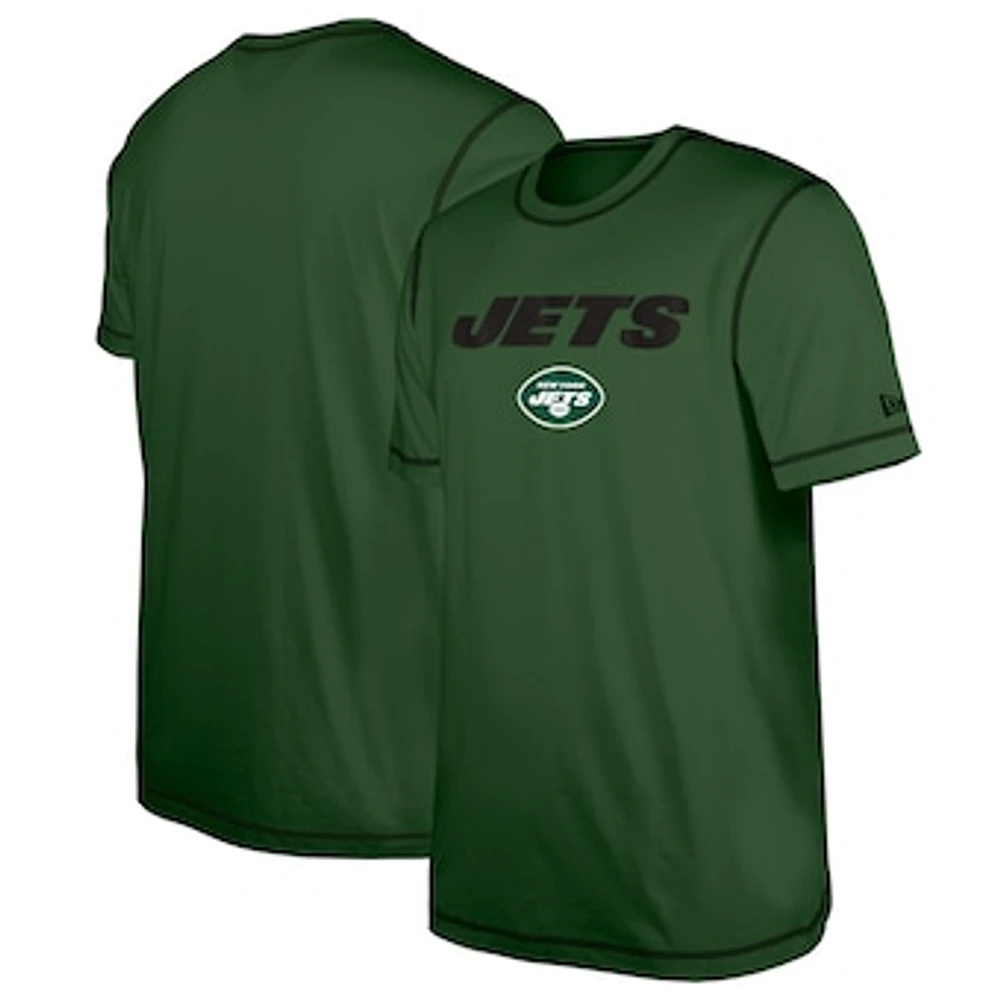 Men's New Era  Green New York Jets Third Down Puff Print T-Shirt