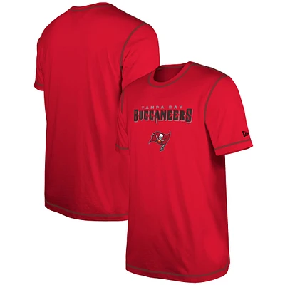 Men's New Era  Red Tampa Bay Buccaneers Third Down Puff Print T-Shirt