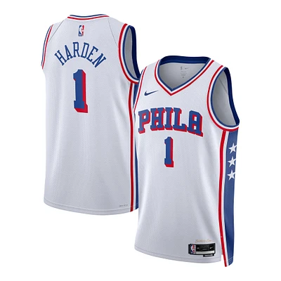 Unisex Nike James Harden White Philadelphia 76ers Swingman Jersey - Association Edition