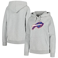 Women's New Era  Gray Buffalo Bills Floral Raglan Pullover Hoodie