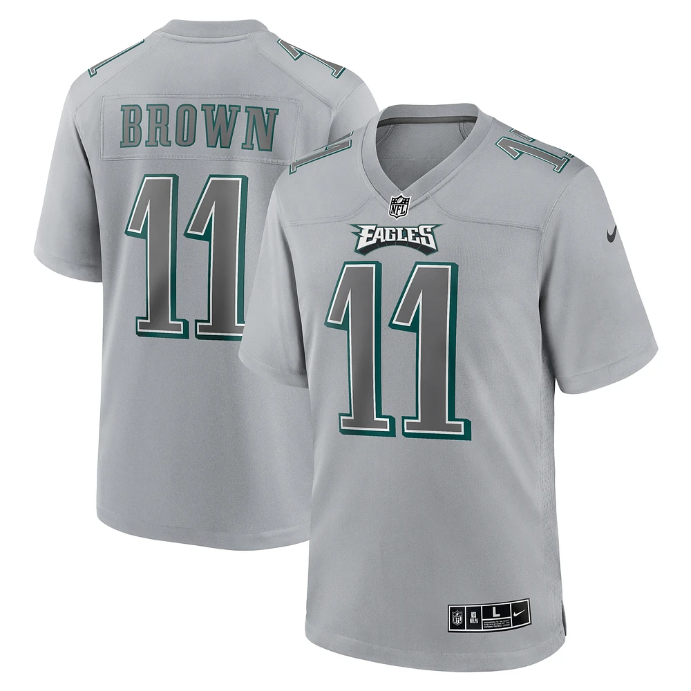 Men's Nike A.J. Brown Gray Philadelphia Eagles Atmosphere Fashion Game Jersey