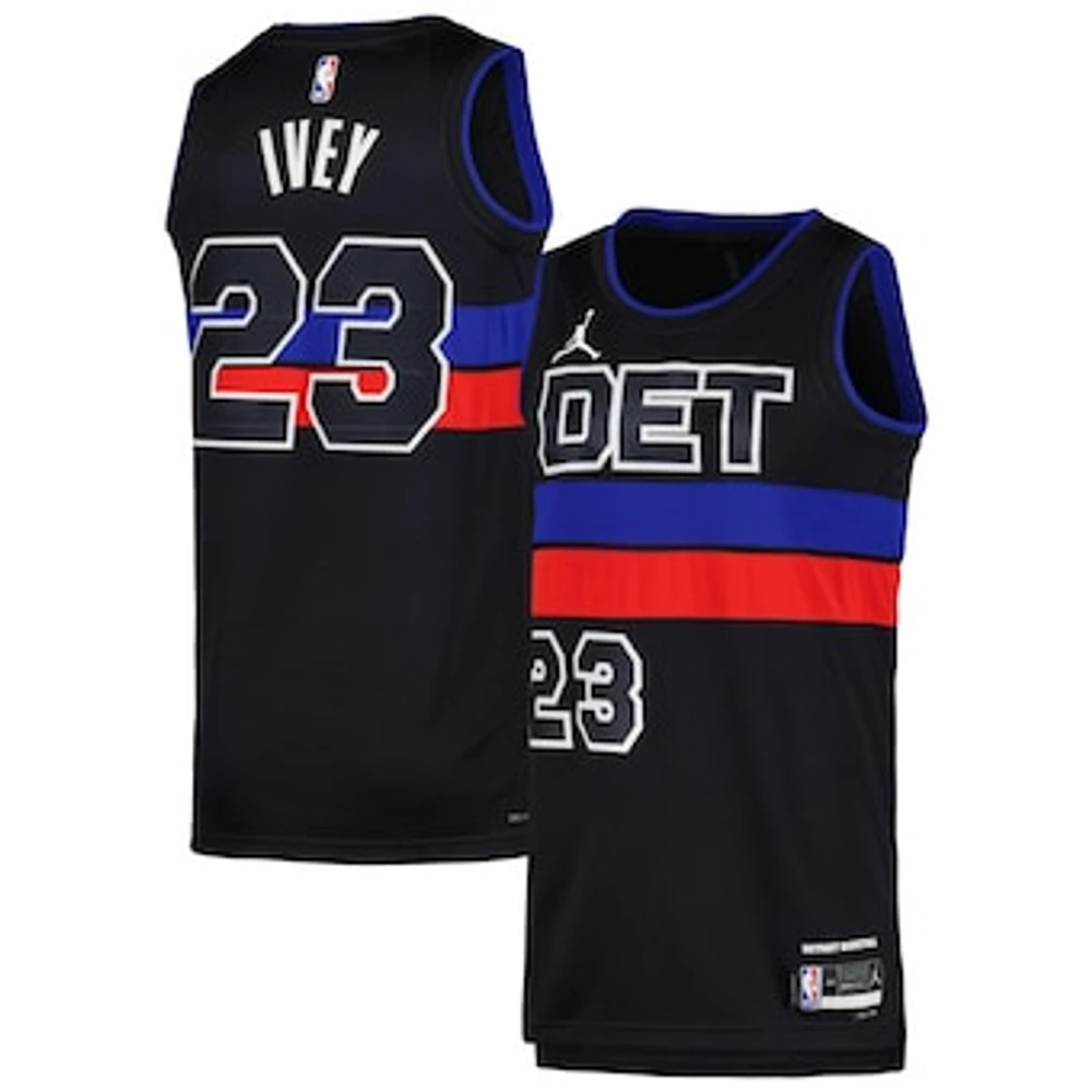 Unisex Jordan Brand Jaden Ivey Black Detroit Pistons Swingman Jersey - Statement Edition