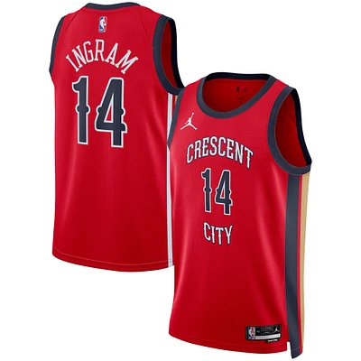 Unisex Jordan Brand Brandon Ingram Red New Orleans Pelicans Swingman Jersey - Statement Edition