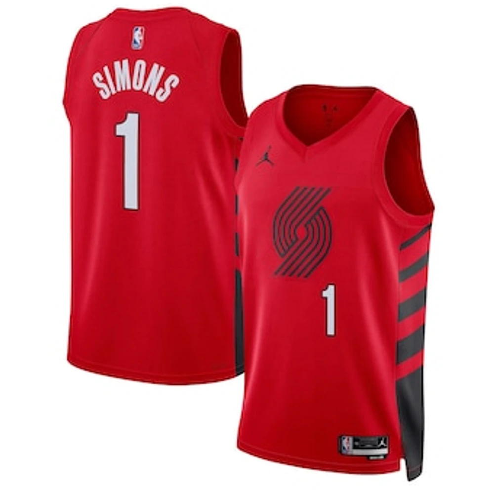 Unisex Jordan Brand Anfernee Simons Red Portland Trail Blazers Swingman Jersey - Statement Edition