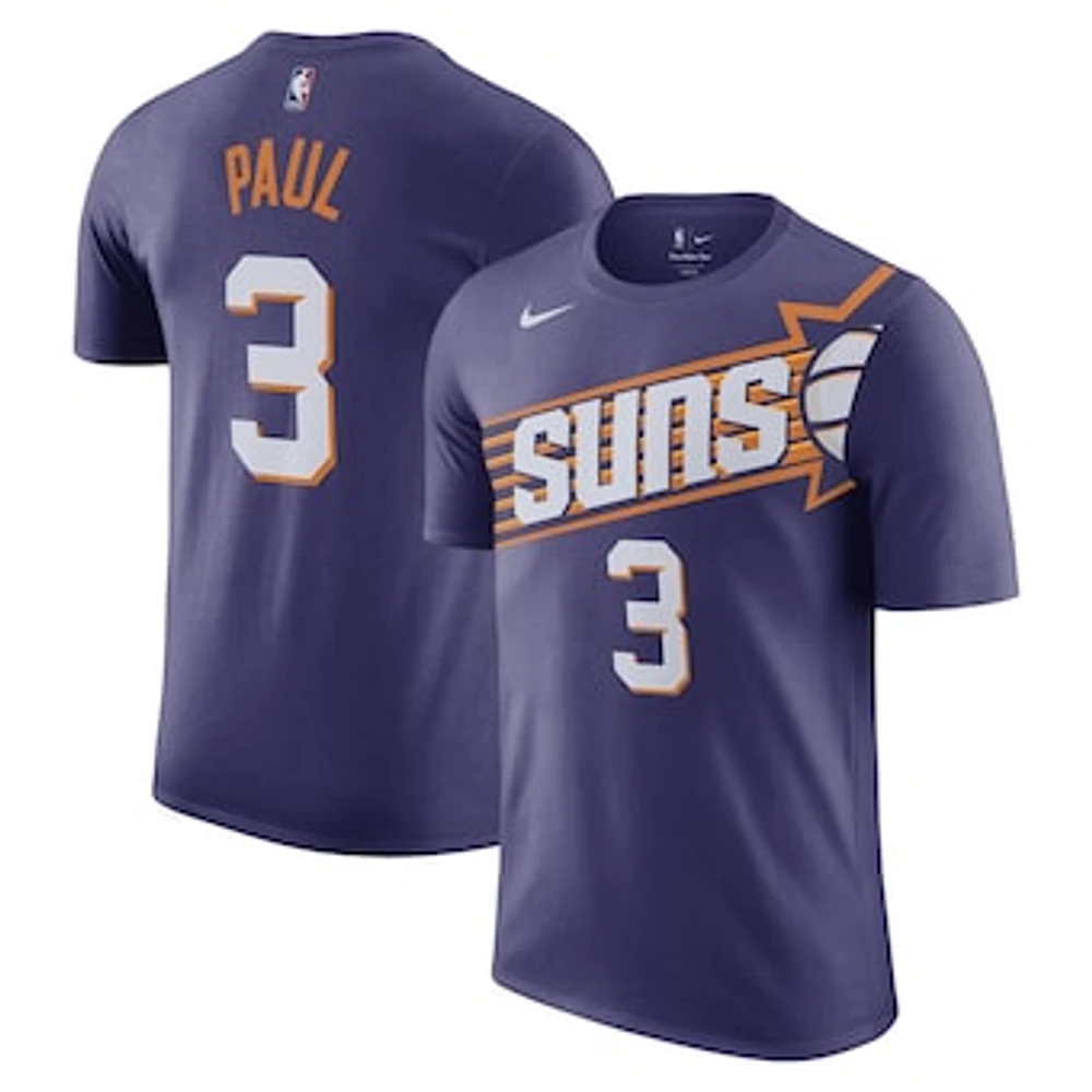 Men's Nike Chris Paul Purple Phoenix Suns Icon 2022/23 Name & Number T-Shirt