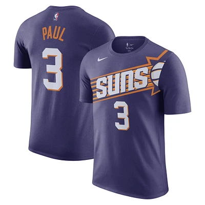 Men's Nike Chris Paul Purple Phoenix Suns Icon 2022/23 Name & Number T-Shirt