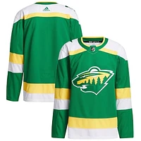 Men's adidas  Green Minnesota Wild 2023/24 Alternate Primegreen Authentic Jersey