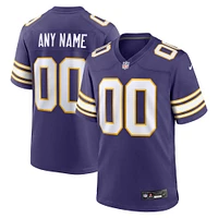 Men's Nike Purple Minnesota Vikings Classic Custom Game Jersey
