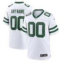 Men's Nike  Legacy White New York Jets Custom Game Jersey