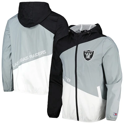 Men's Tommy Hilfiger Black/Silver Las Vegas Raiders Bill Full-Zip Jacket