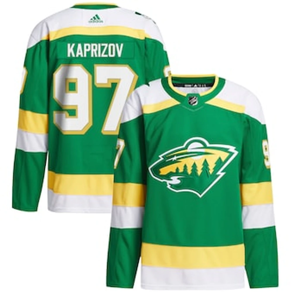 Men's adidas Kirill Kaprizov Green Minnesota Wild Alternate Primegreen Authentic Player Jersey