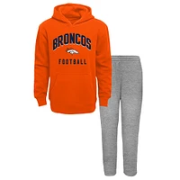 Toddler Orange/Heather Gray Denver Broncos Play by Play Pullover Hoodie & Pants Set