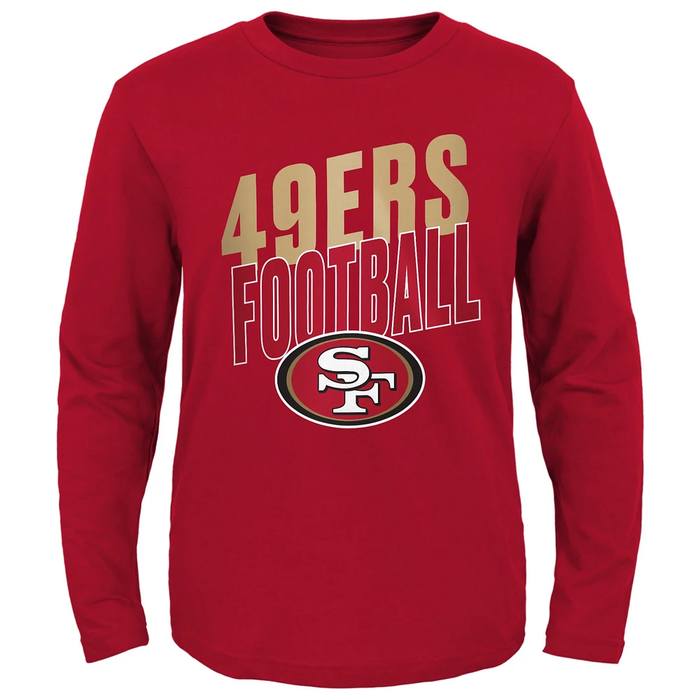 Youth Scarlet San Francisco 49ers Showtime Long Sleeve T-Shirt