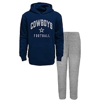 Toddler Navy/Heather Gray Dallas Cowboys Play by Play Pullover Hoodie & Pants Set