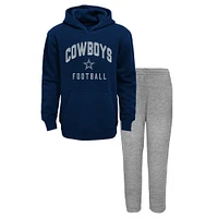 Toddler Navy/Heather Gray Dallas Cowboys Play by Play Pullover Hoodie & Pants Set