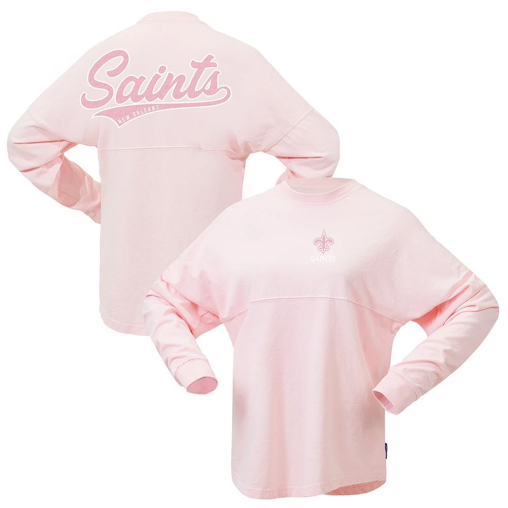 Women's Fanatics Pink New Orleans Saints Millennial Spirit Jersey T-Shirt