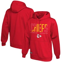 Men's Red Kansas City Chiefs Backfield Combine Authentic Pullover Hoodie