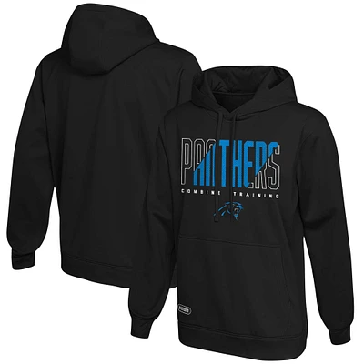 Men's Black Carolina Panthers Backfield Combine Authentic Pullover Hoodie