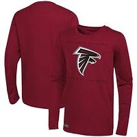 Men's Red Atlanta Falcons Side Drill Long Sleeve T-Shirt